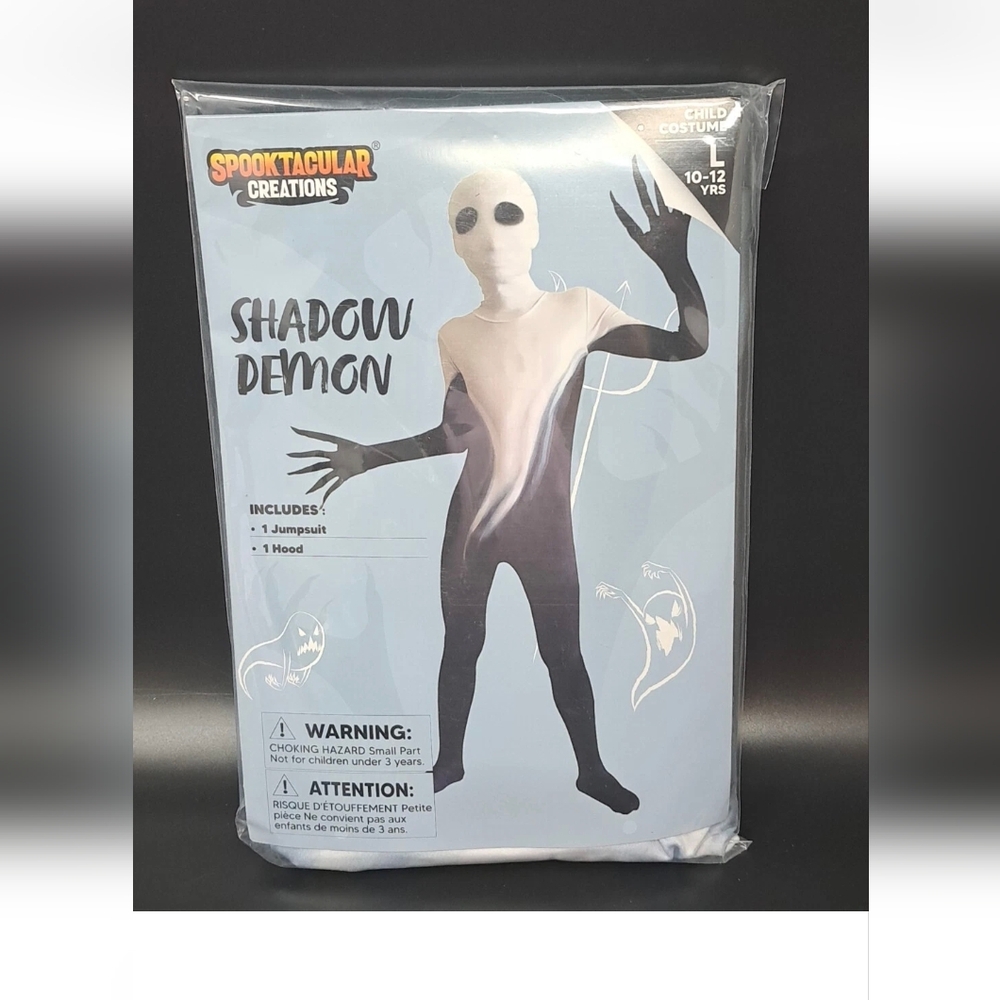 Scary Shadow Demon Costume, Deluxe Big Kids M,L,XL -Halloween Costume